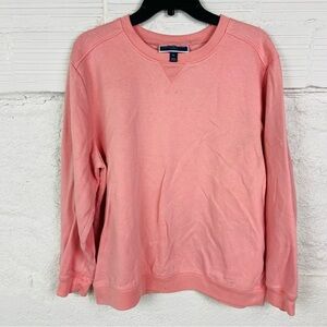 Karen Scott fleece pink Coral Crewneck Sweater size XL